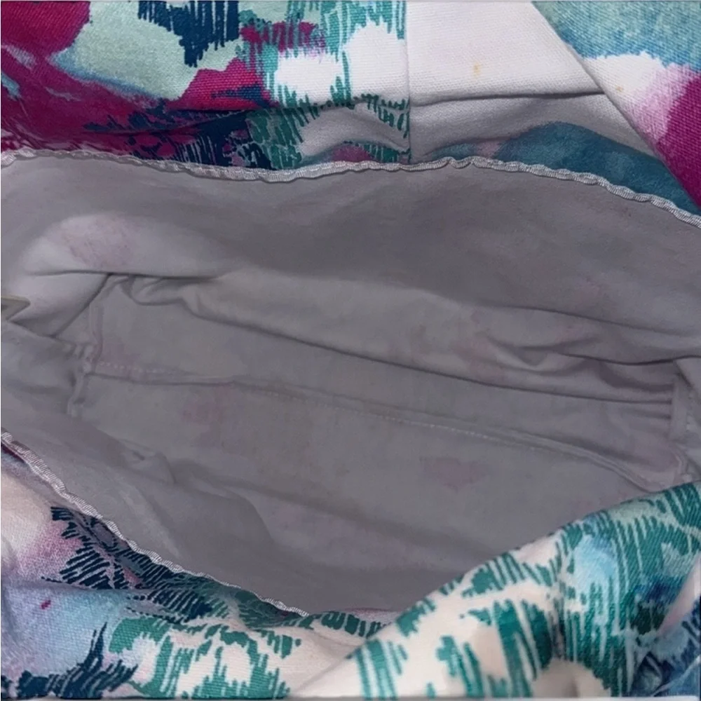 See By Chloe Multicolor Tote Bag PVC LEATHER FABRIC Floral Spring Summer Travel - Picture 8 of 12